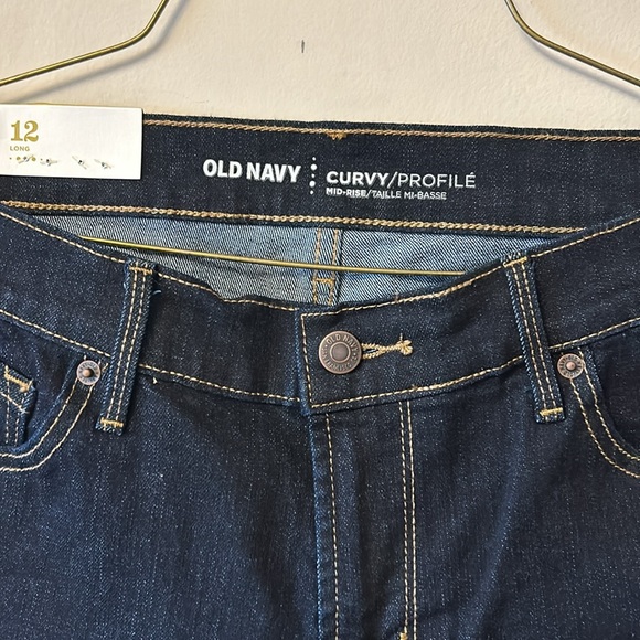 Old Navy jeans curvy skinny mid rise new with tags size 12 - Picture 2 of 5